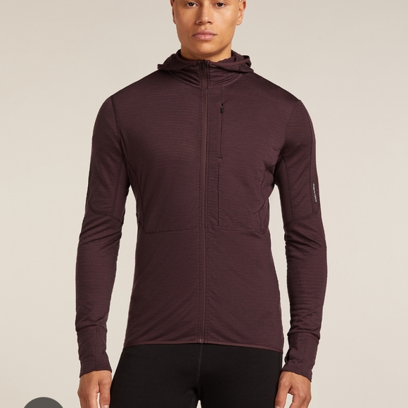 ICEBREAKER MERINO MEN'S MEDIUM LONG SLEEVE FULL ZIP HOODIE JACKET Quantum ll - Picture 1 of 13